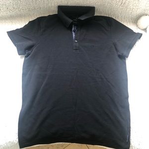 Men’s black Armani Exchange Polo Shirt with Logo